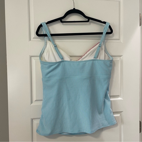 Lands’ End Blue Yellow Red Stripe Tankini Bathing Suit Top Size 16 - Picture 9 of 9